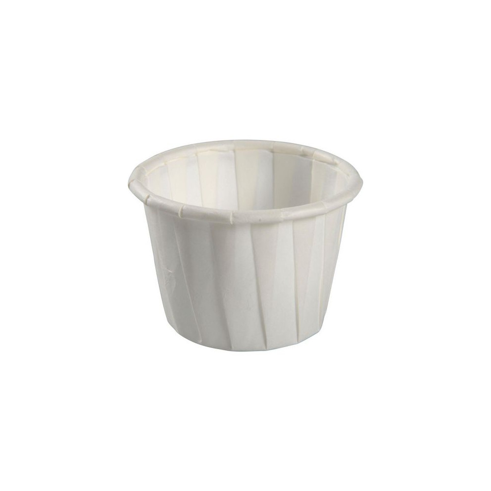 Produktbild för Plissébägare Ø4,4cm 30ml vit 250/fp