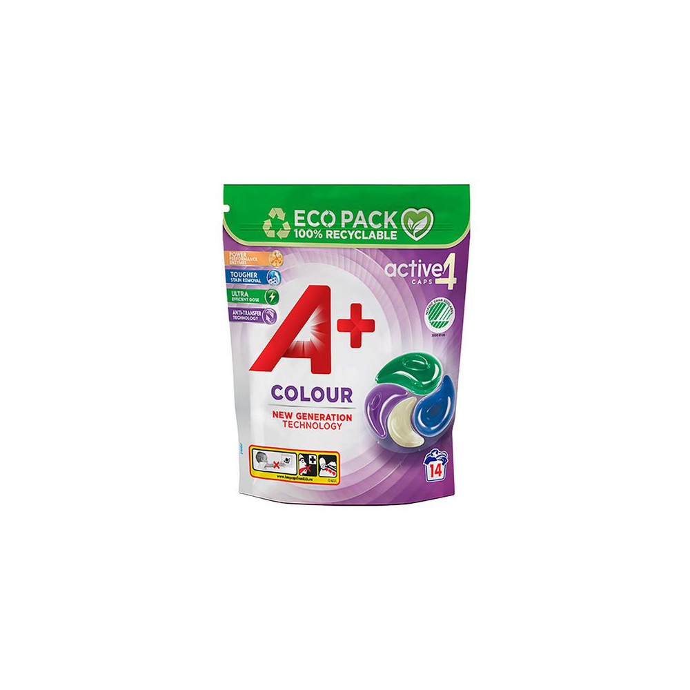 Produktbild för Tvättkapslar A+ Color Active4 14/fp