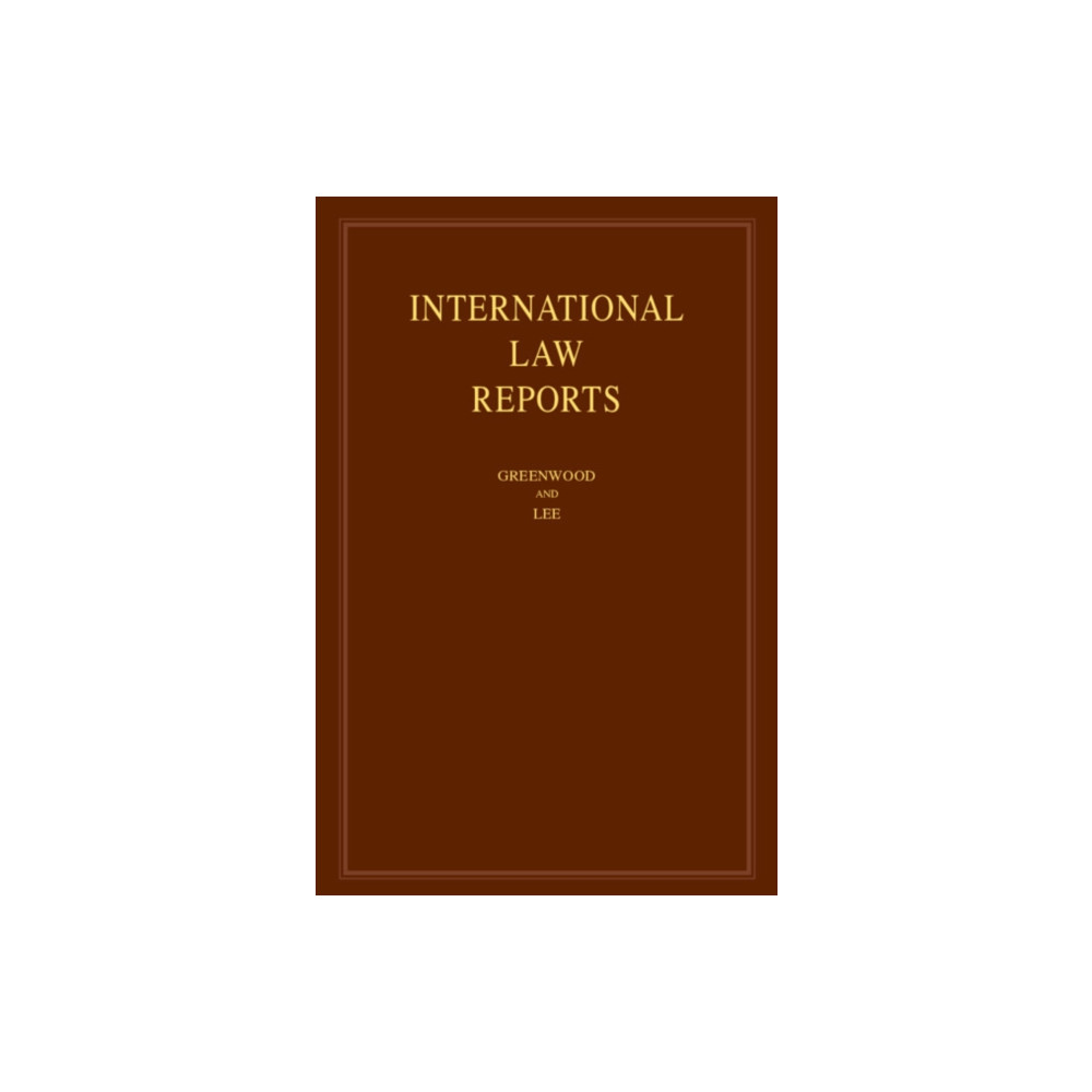 Produktbild för International Law Reports: Volume 188 (inbunden, eng)
