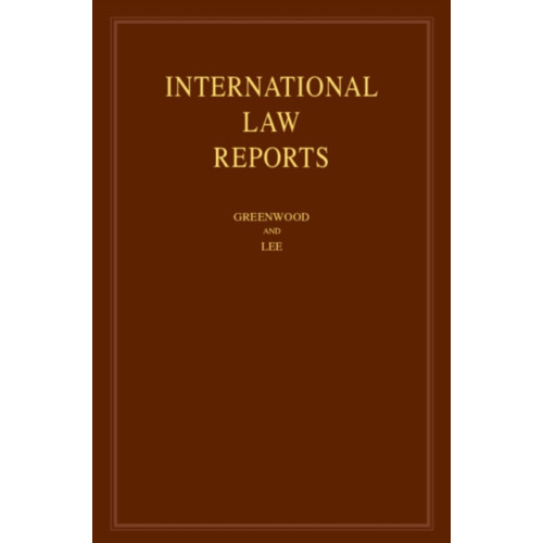 Cambridge University Press International Law Reports: Volume 188 (inbunden, eng)