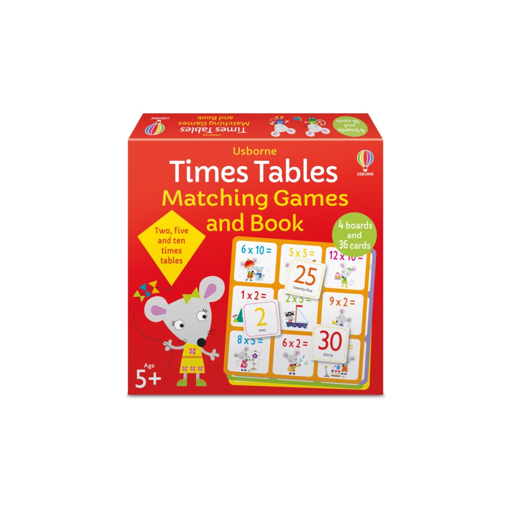 Produktbild för Times Tables Matching Games and Book
