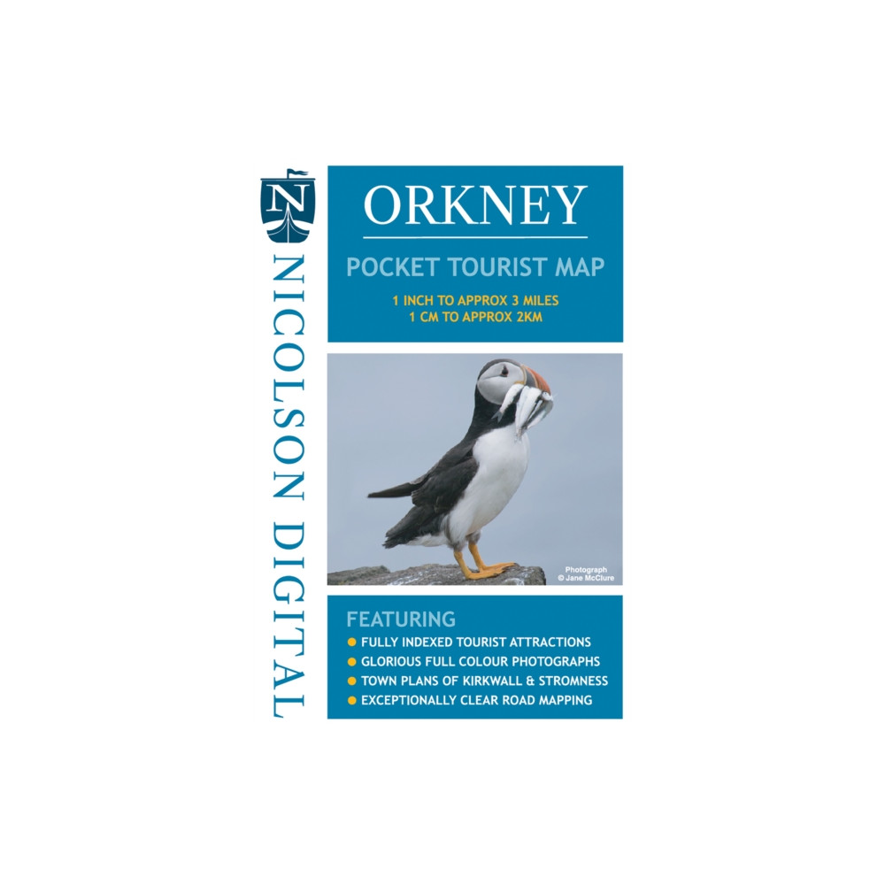 Produktbild för Nicolson Orkney Pocket Tourist Map