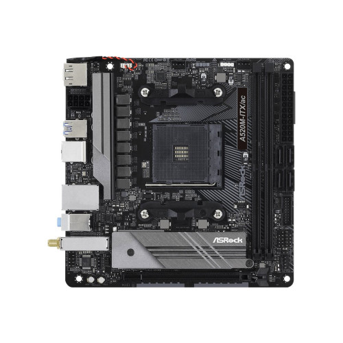 ASRock A520M-ITX/ac - moderkort - mini ITX - Socket AM4 - AMD A520 - Moderkort
