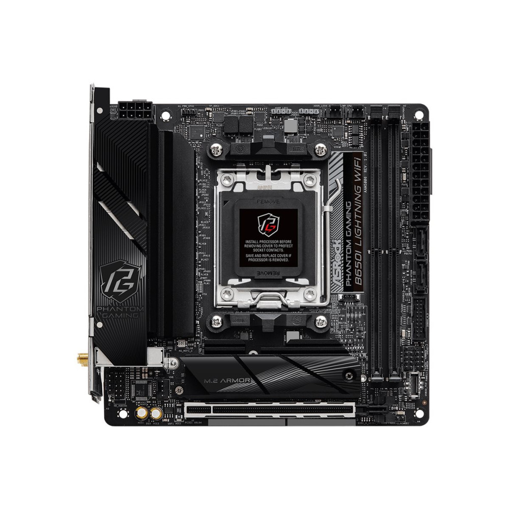 Produktbild för ASRock Phantom Gaming B650I Lightning WiFi - moderkort - mini ITX - Socket AM5 - AMD B650