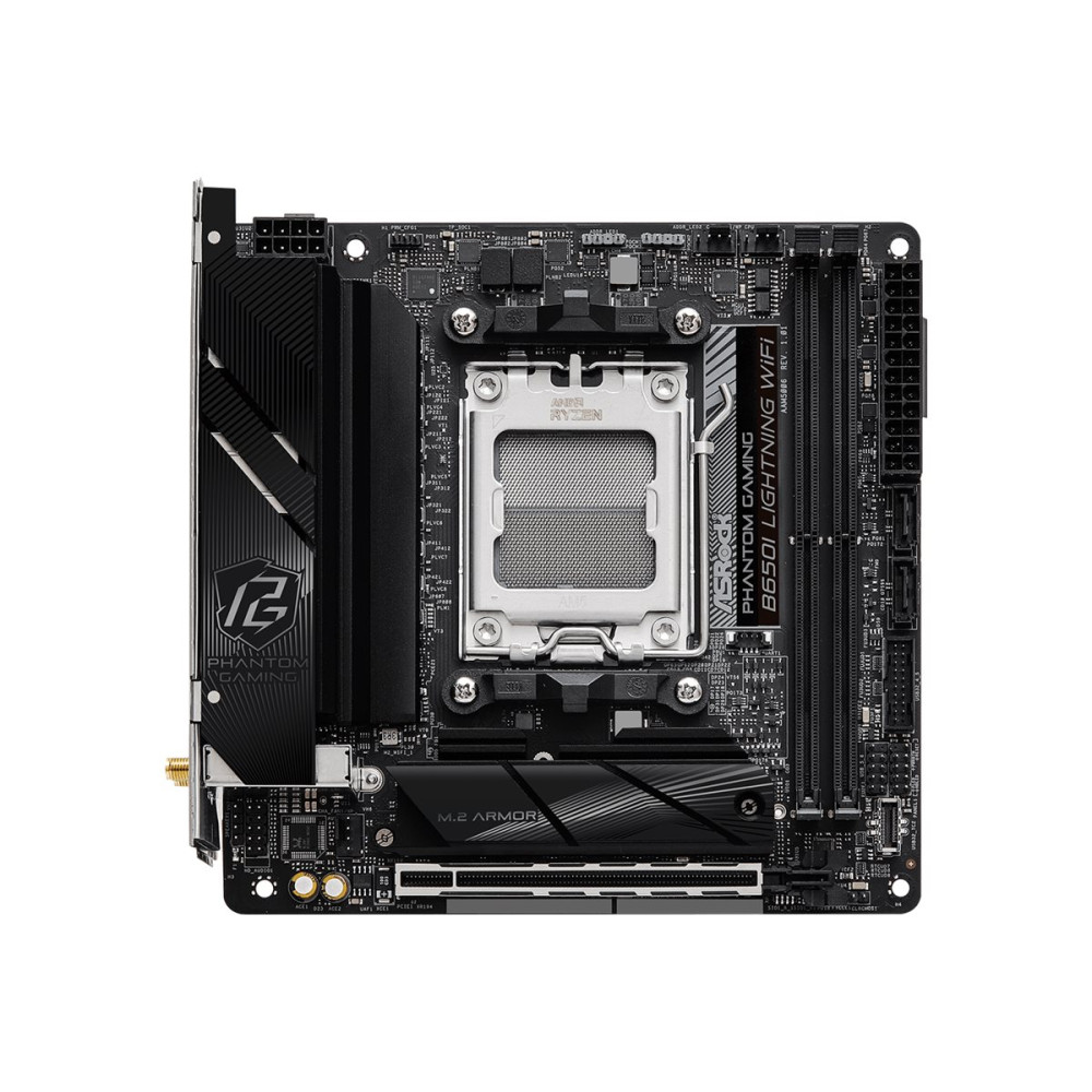 Produktbild för ASRock Phantom Gaming B650I Lightning WiFi - moderkort - mini ITX - Socket AM5 - AMD B650