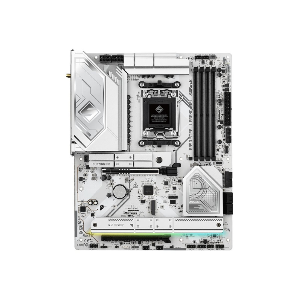 Produktbild för ASRock B850 STEEL LEGEND WIFI - moderkort - ATX - Socket AM5 - AMD B850