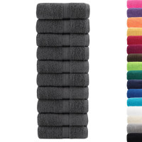 Produktbild för Premium tvättlappar SOLUND 50 st antracit 15x21cm 600gsm