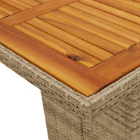 Produktbild för Trädgårdsmöbelset med kudde 9 pcs Beige konstrotting