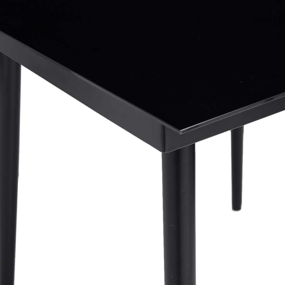 Produktbild för Trädgårdsmöbelset med kudde 3 pcs Svart konstrotting