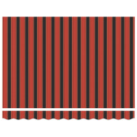 Produktbild för Utdragbar markis orange och brun 300 x 250 cm Duk och Aluminium