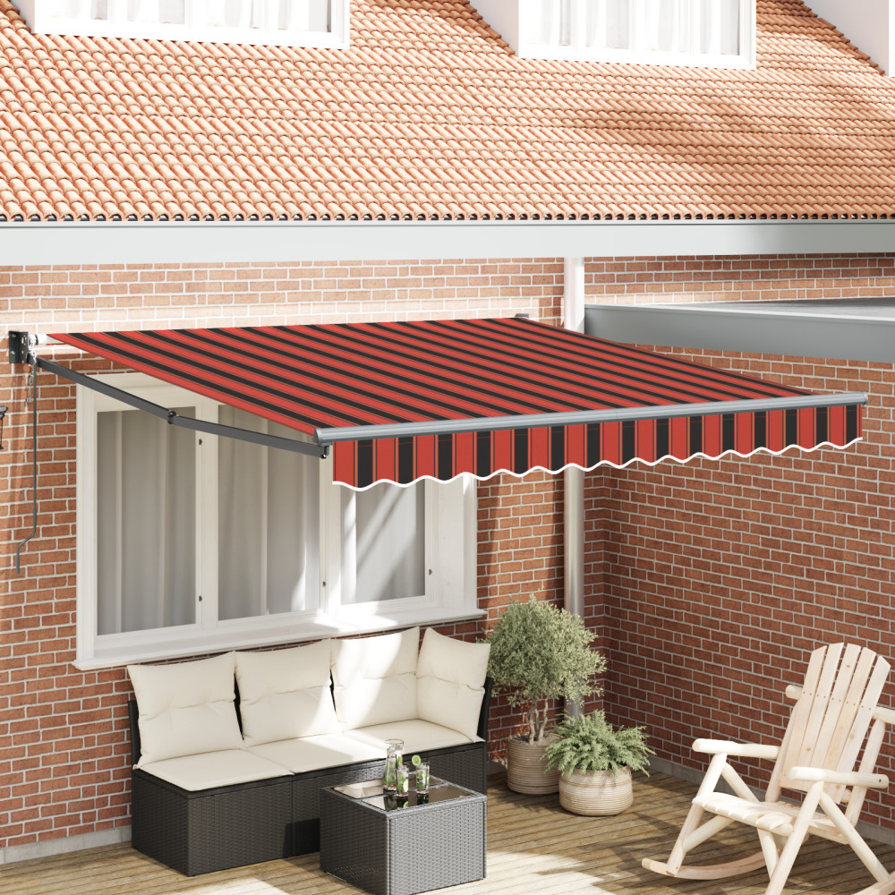 Produktbild för Markis Orange 300 x 250 cm Polyester och metall
