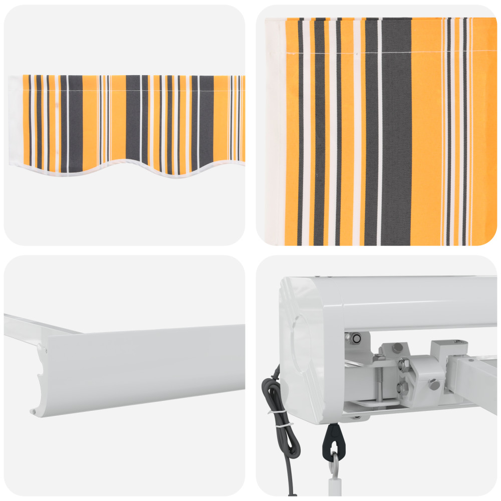 Produktbild för Utdragbar markis Flerfärgsdesign 300 x 250 x 165 cm