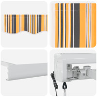 Produktbild för Utdragbar markis Flerfärgsdesign 300 x 250 x 165 cm
