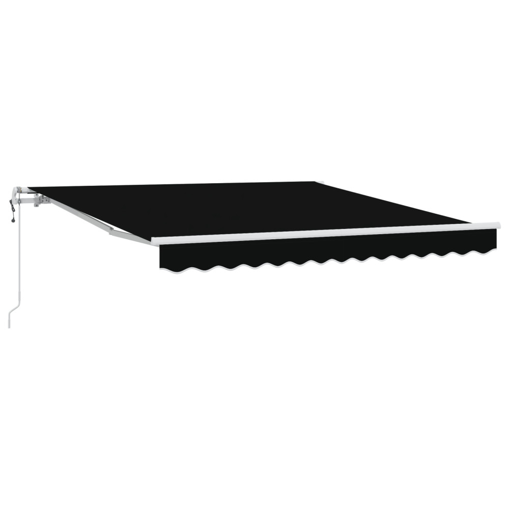Produktbild för Utdragbar markis Svart 300 x 250 cm Duk och Aluminium