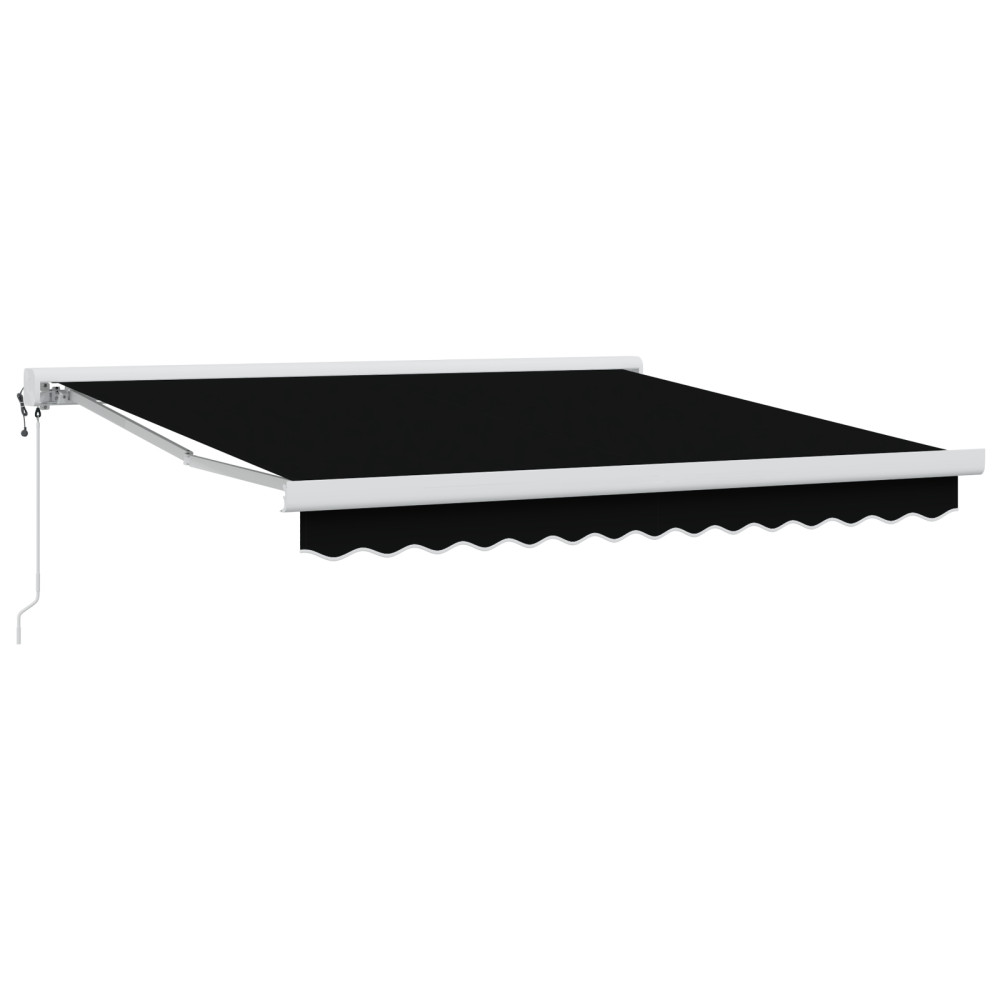 Produktbild för Utdragbar markis Svart 300 x 250 x 165 cm Tyg och Metall