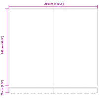 Produktbild för Utdragbar markis Svart 300 x 250 cm Canvas och Aluminium