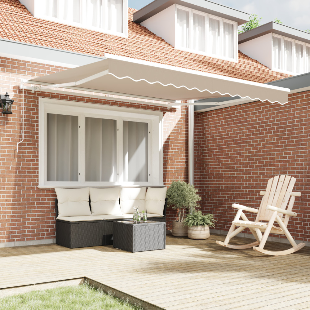 Produktbild för Utdragbar markis Beige 300 x 250 x 165 cm