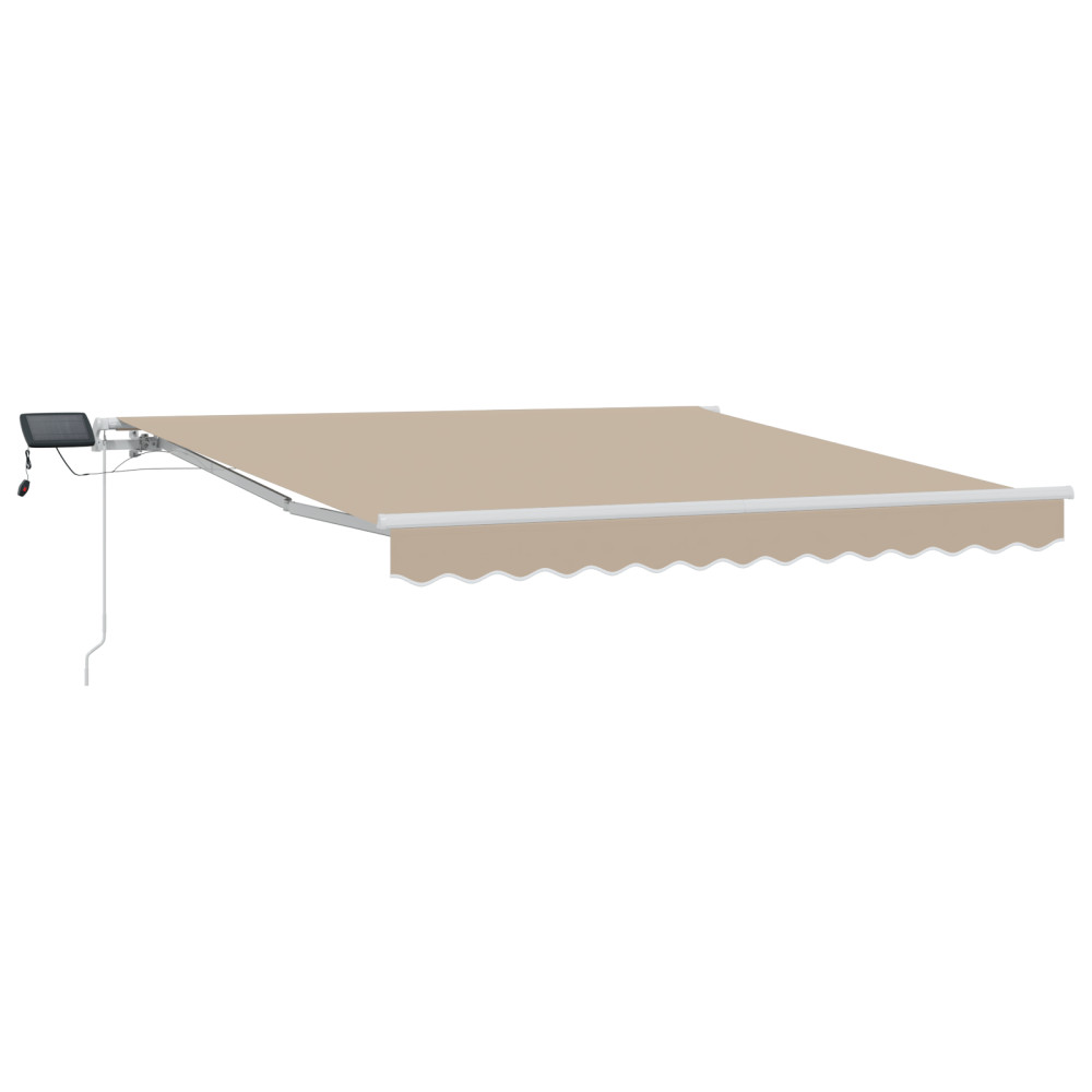 Produktbild för Utdragbar markis Beige 300 x 250 cm Duk och Aluminium
