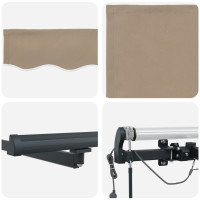 Produktbild för Markis tyg Beige 300 x 250 cm Polyester