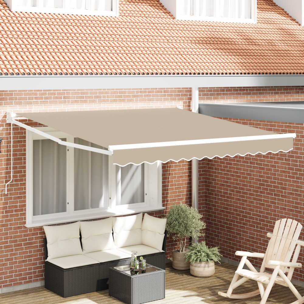 Produktbild för Utdragbar markis Beige 300 x 250 x 165 cm