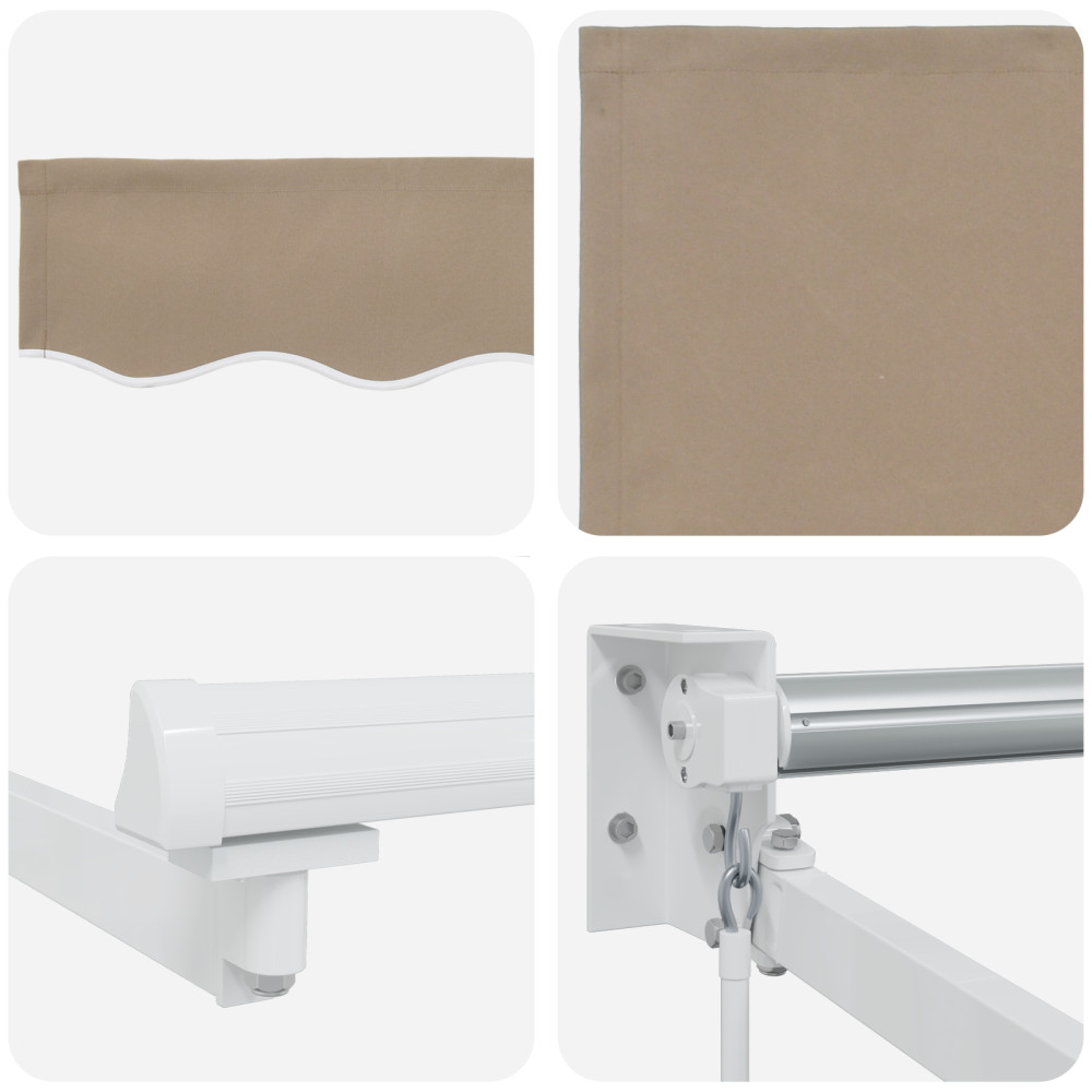 Produktbild för Utdragbar markis Beige 300 x 250 x 165 cm