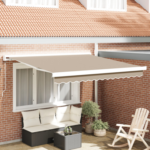 vidaXL Utdragbar markis Beige 300 x 250 cm Canvas och Aluminium
