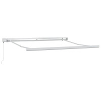 Produktbild för Utdragbar markis Beige 300 x 250 cm Canvas och Aluminium