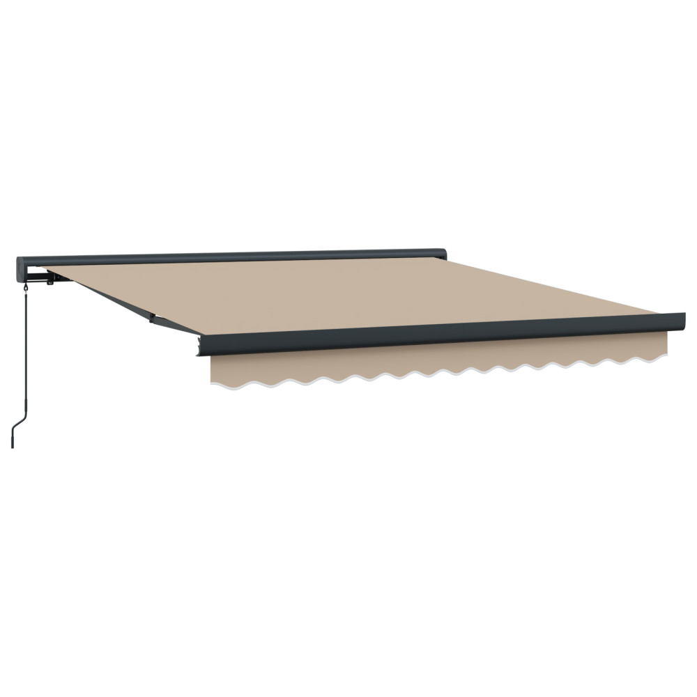 Produktbild för Utdragbar markis Beige 300 x 250 cm Canvas och Aluminium