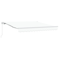 Produktbild för Utdragbar markis Vit 300 x 250 x 165 cm Polyester och aluminium