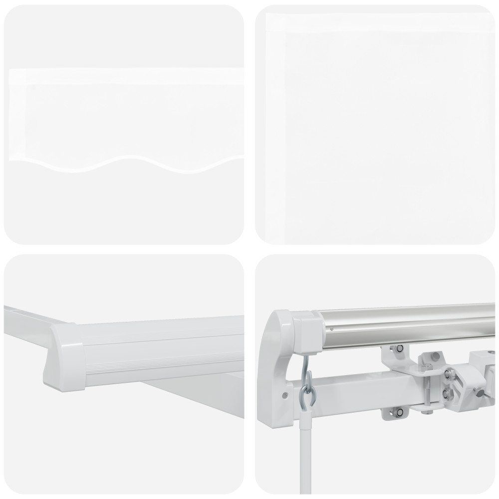 Produktbild för Utdragbar markis Vit 300 x 250 x 165 cm Polyester och aluminium