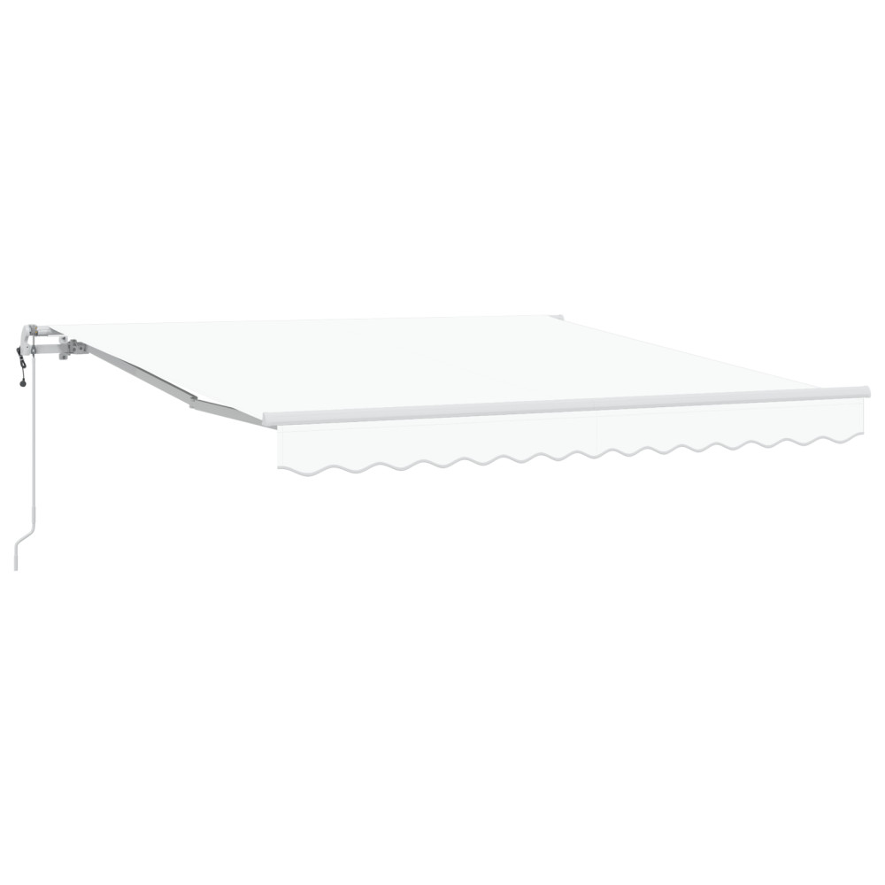 Produktbild för Utdragbar markis Vit 300 x 250 cm Duk och Aluminium