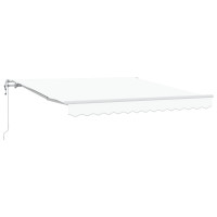 Produktbild för Utdragbar markis Vit 300 x 250 cm Duk och Aluminium