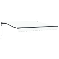 Produktbild för Utdragbar markis Vit 300 x 250 cm Duk och Aluminium