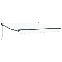 Produktbild för Markis Vit 300 x 250 x 165 cm Polyester och metall