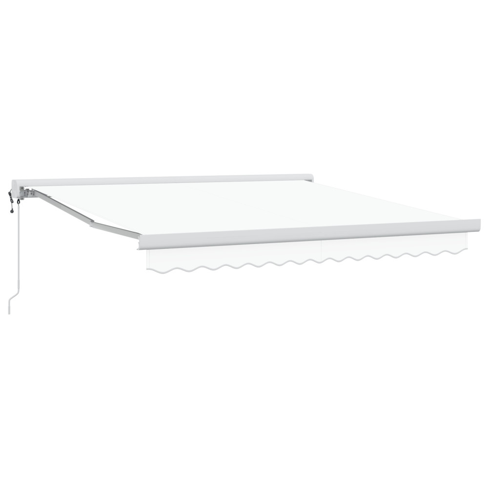 Produktbild för Utdragbar markis Vit 300 x 250 x 165 cm Tyg och Metall