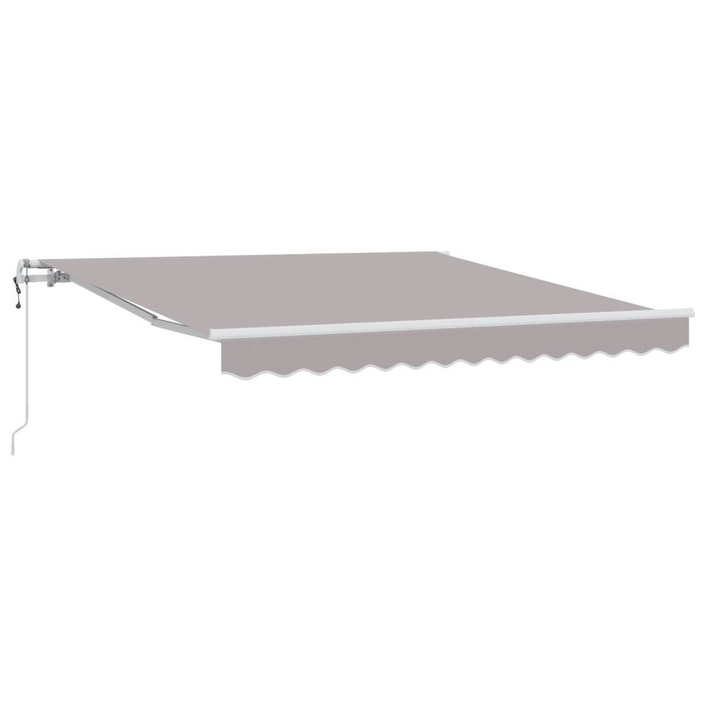 Produktbild för Utdragbar markis Ljusgrå 300 x 250 cm Duk och Aluminium