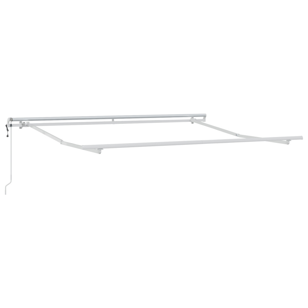 Produktbild för Utdragbar markis Ljusgrå 300 x 250 cm Duk och Aluminium