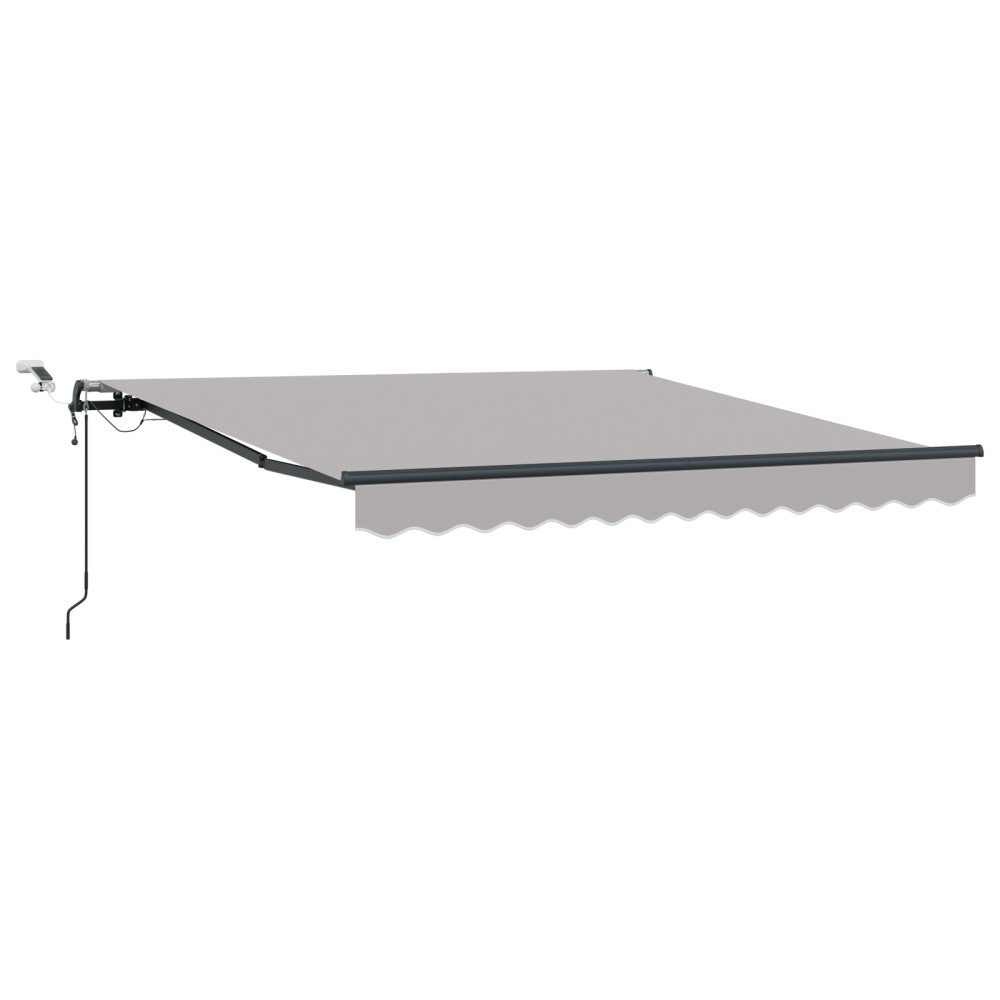 Produktbild för Markis tyg Ljusgrå 300 x 250 cm Polyester