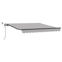 Produktbild för Markis tyg Ljusgrå 300 x 250 cm Polyester