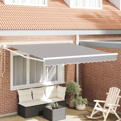 vidaXL Utdragbar markis Ljusgrå 300 x 250 x 165 cm