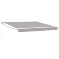 Produktbild för Utdragbar markis Ljusgrå 300 x 250 x 165 cm