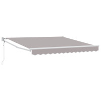 Produktbild för Markis Ljusgrå 300 x 250 x 165 cm Polyester och metall