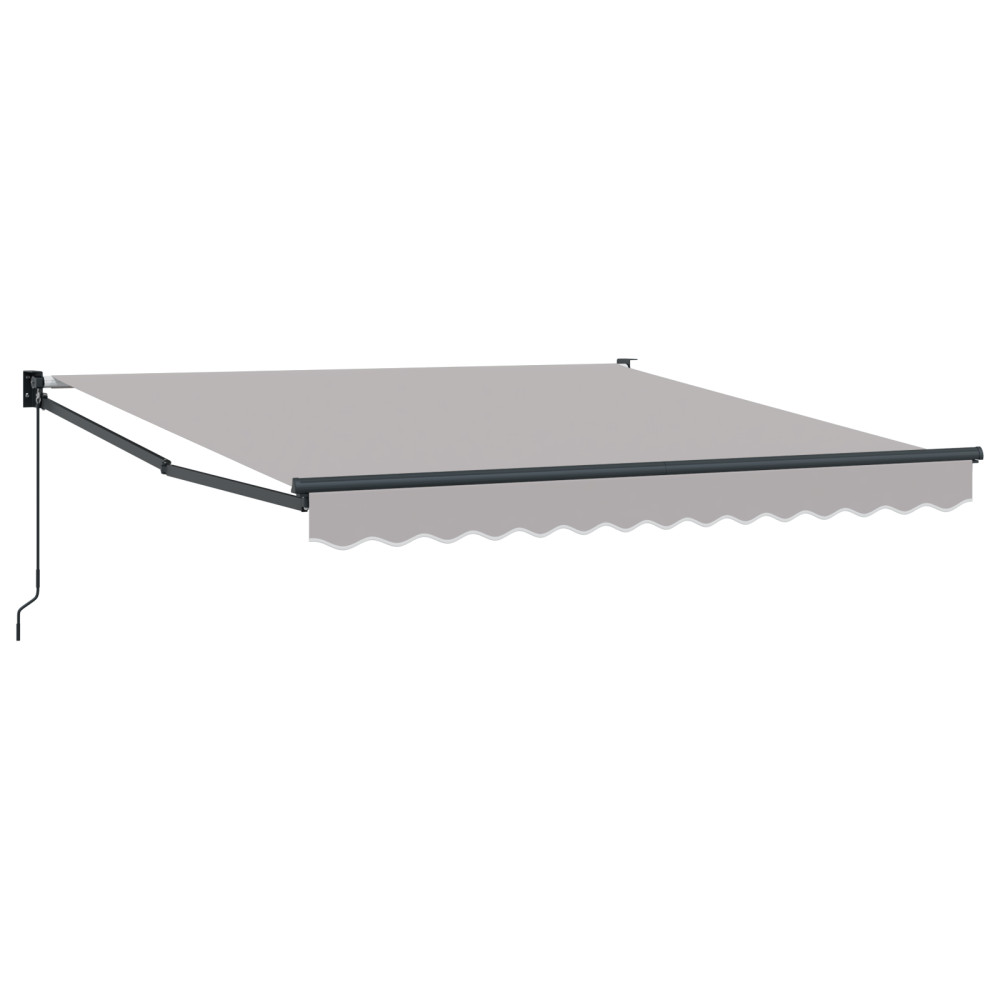 Produktbild för Utdragbar markis Ljusgrå 300 x 250 x 165 cm