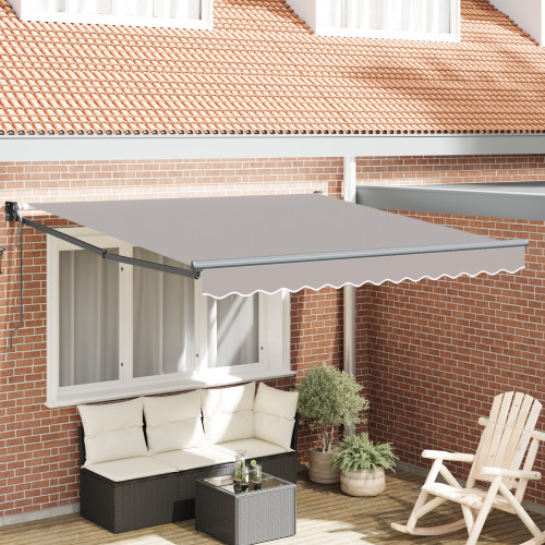vidaXL Markis Ljusgrå 300 x 250 x 165 cm Polyester och metall