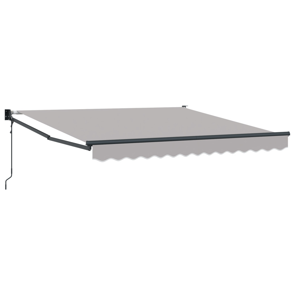 Produktbild för Markis Ljusgrå 300 x 250 x 165 cm Polyester och metall