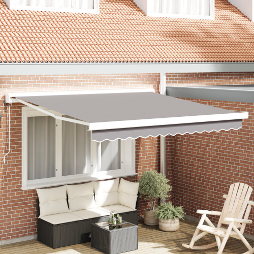 vidaXL Utdragbar markis Ljusgrå 300 x 250 x 165 cm Tyg och Metall