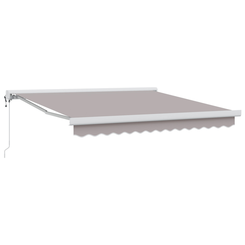 Produktbild för Utdragbar markis Ljusgrå 300 x 250 x 165 cm Tyg och Metall