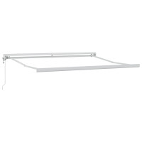 Produktbild för Utdragbar markis Röd 300 x 250 cm Tyg och Metall