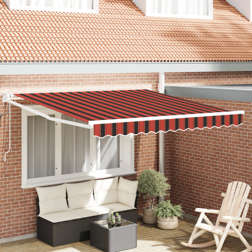 vidaXL Utdragbar markis Orange och Brunt 350 x 250 x 165 cm