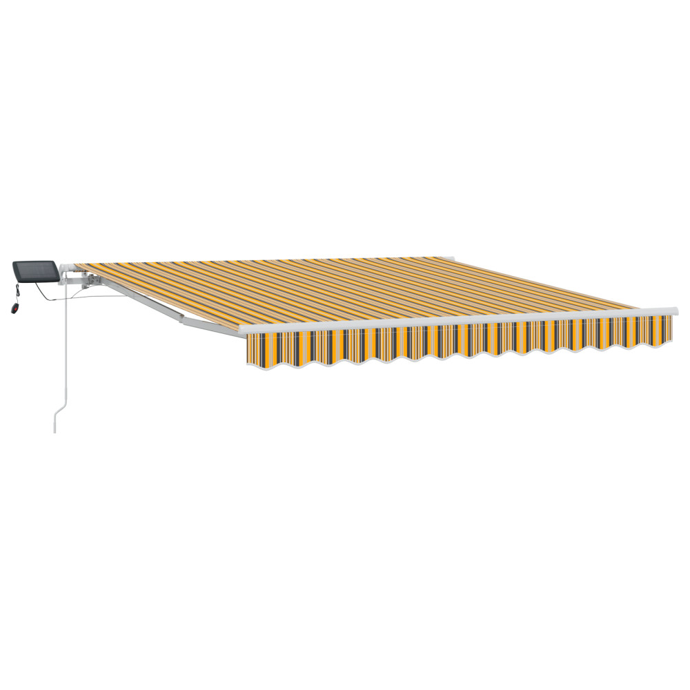 Produktbild för Utdragbar markis Flerfärgsdesign 350 x 250 cm Duk och Aluminium